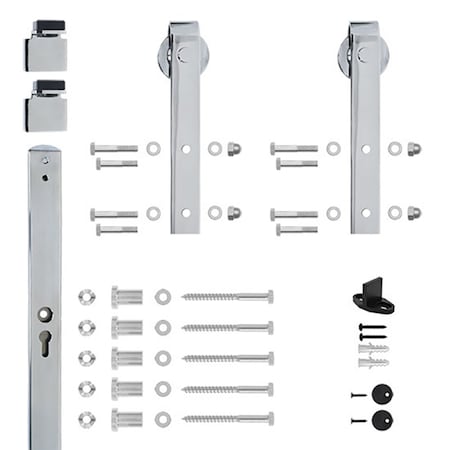 Designer Collection Chrome 96" Sliding Door Hardware NT.1400.09W-96.04
